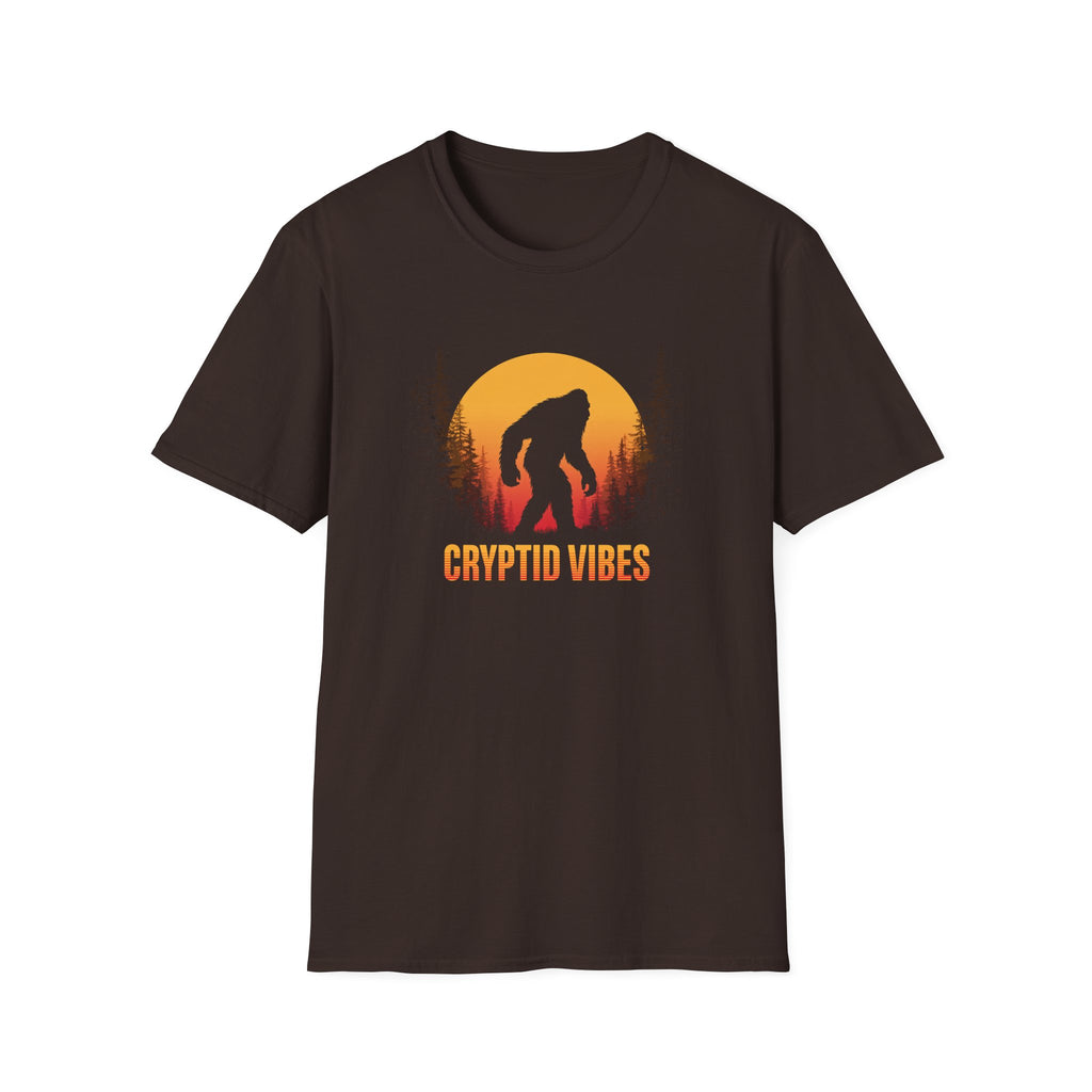 Cryptid Vibes T-Shirt — Bigfoot Sunset Graphic Tee