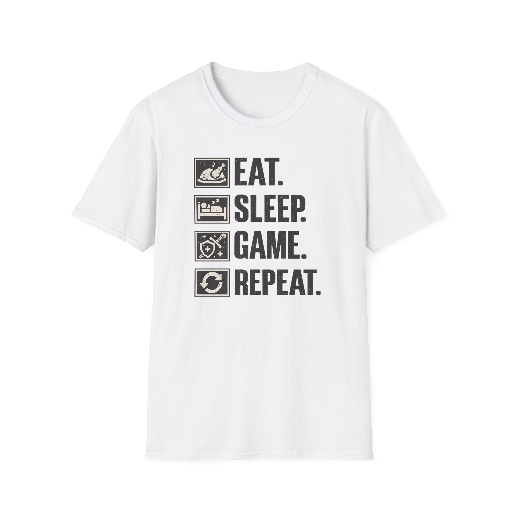 "Eat. Sleep. Game. Repeat." - Gamer Graphic T-Shirt
