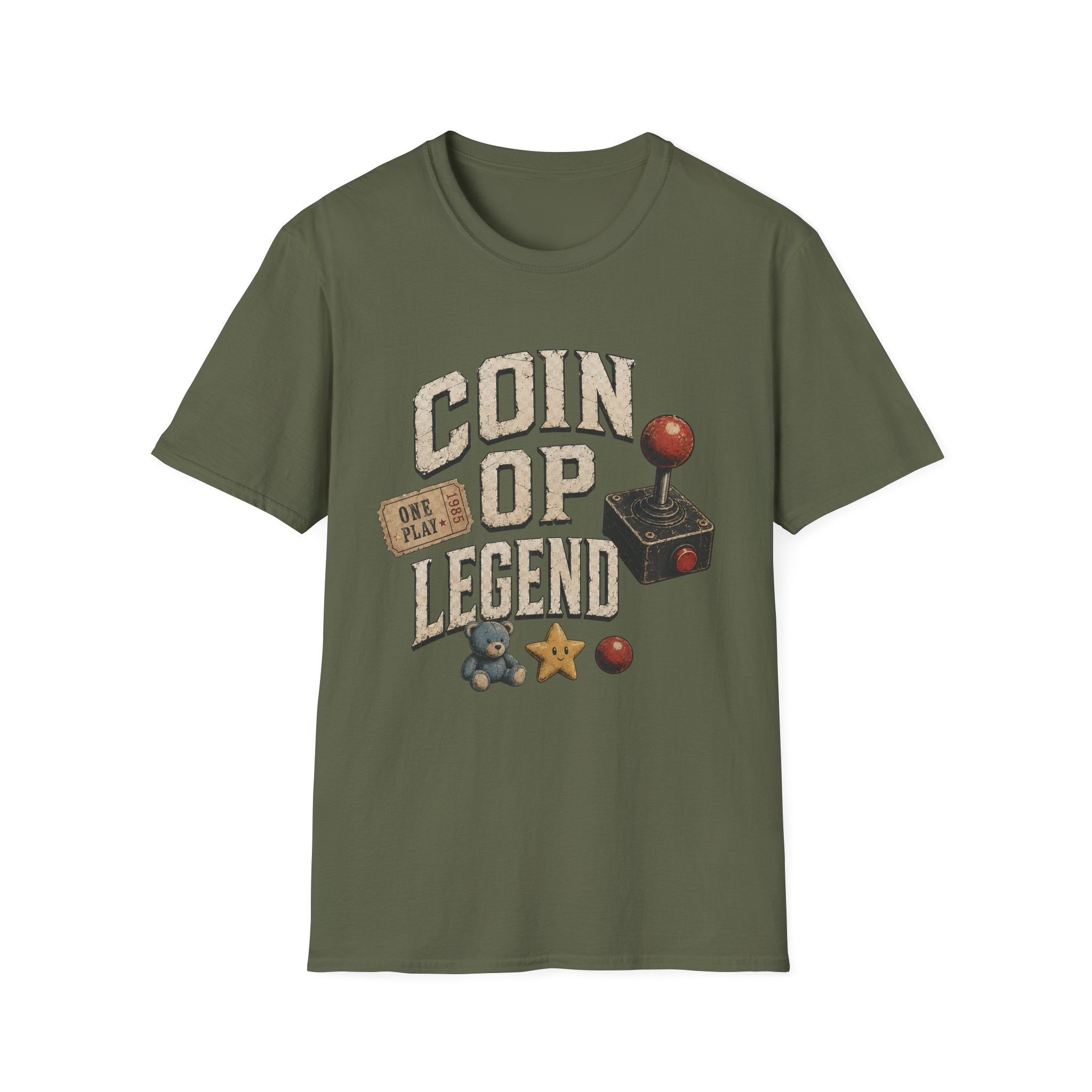 Coin Op Legend Retro Arcade T-Shirt - Vintage Joystick Tee