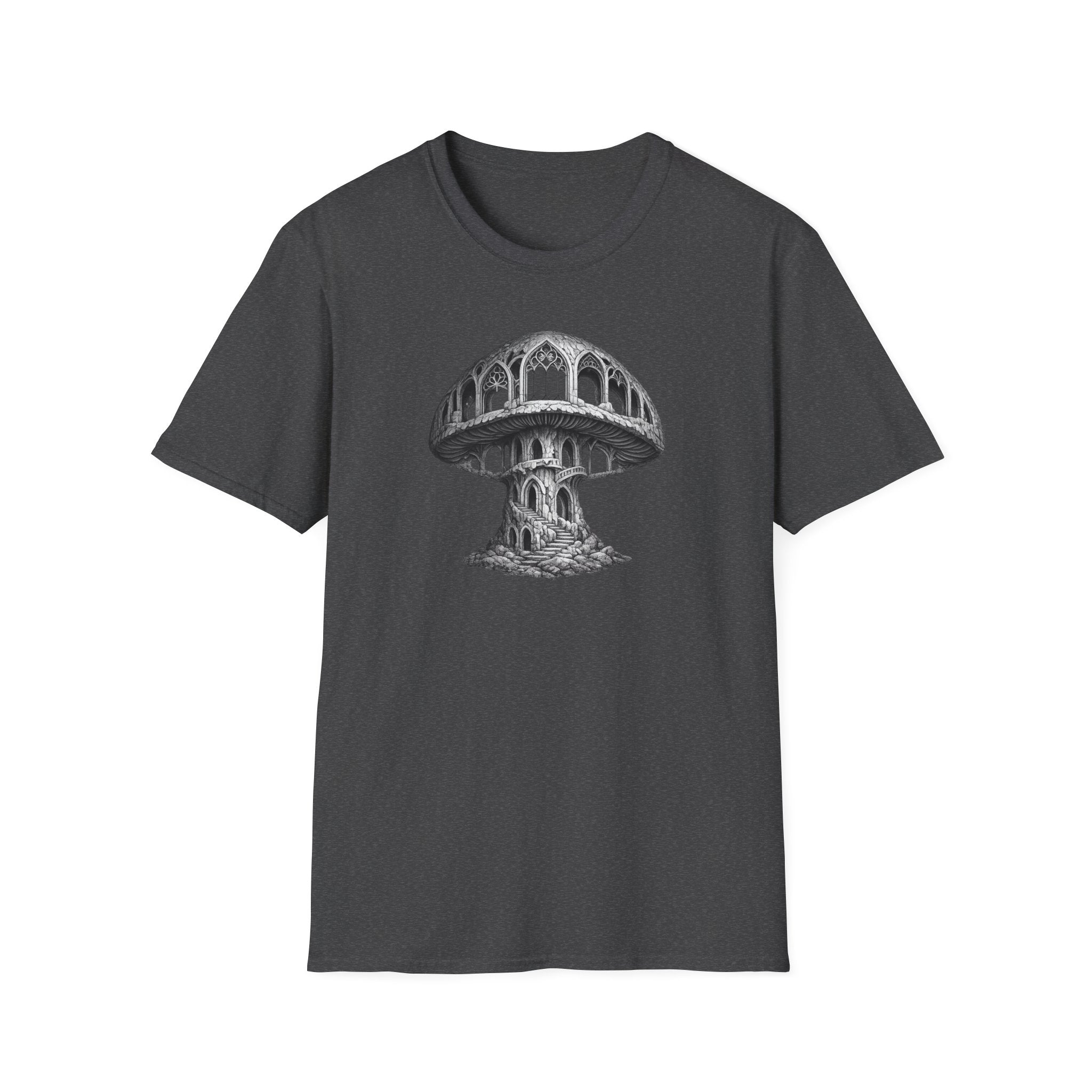 Mushroom Cathedral T‑Shirt — Mystical Fungal Fantasy Tee