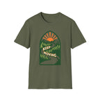 Keep Moving Adventure T-Shirt - Mountain Sunrise Graphic Tee