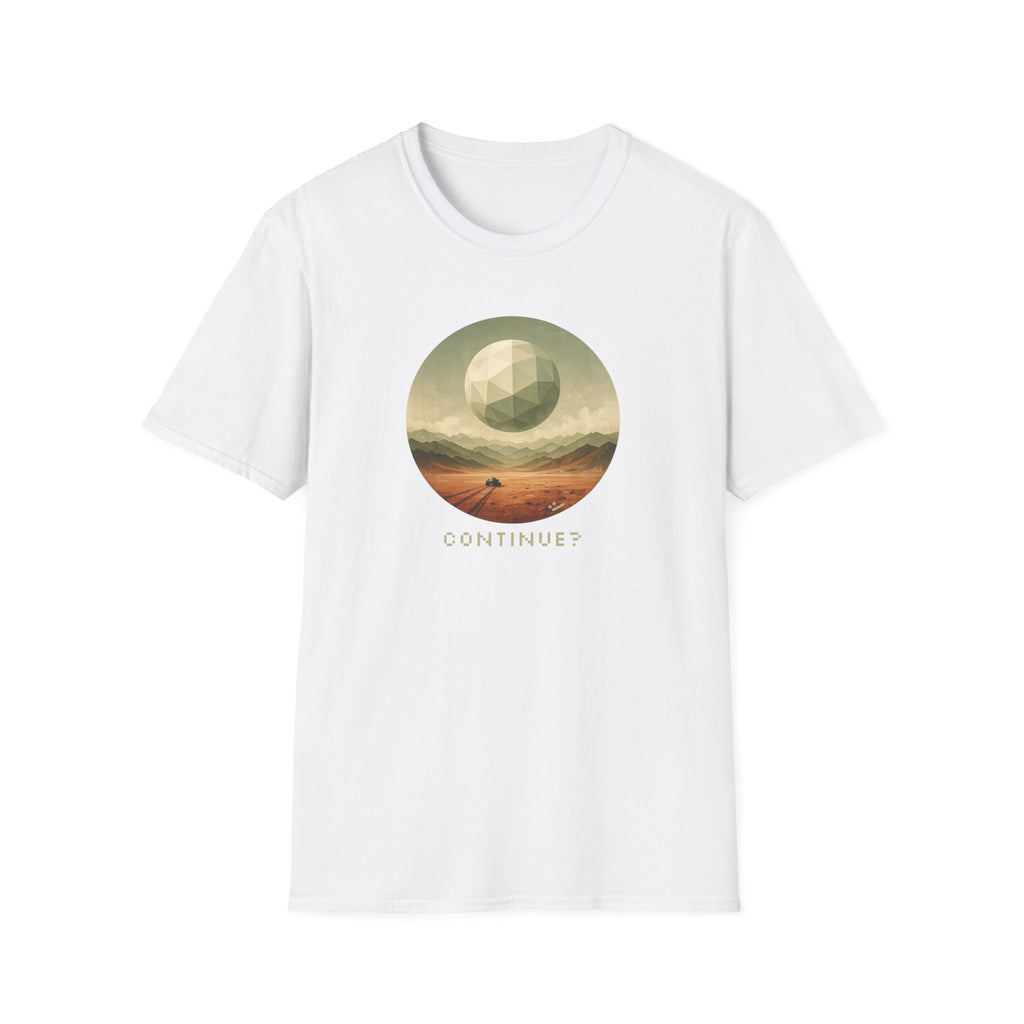 'Continue?' Surreal Desert Sphere T-Shirt - Graphic Tee