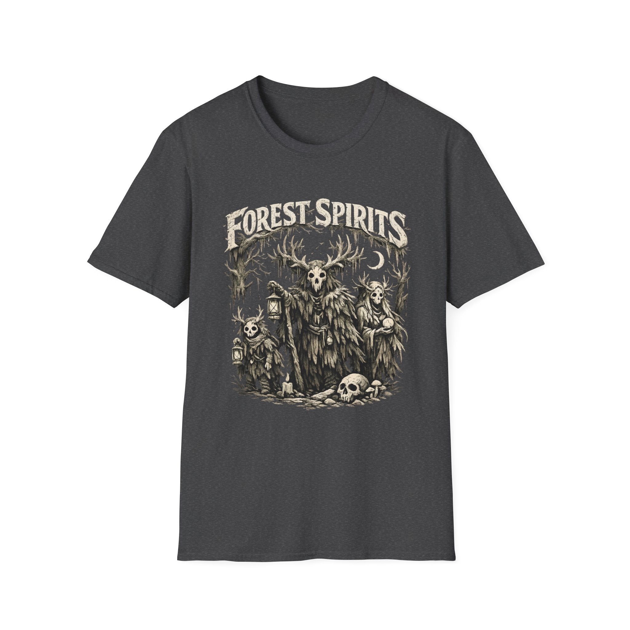 Forest Spirits T-Shirt - Cryptid Woodland Skull Graphic Tee