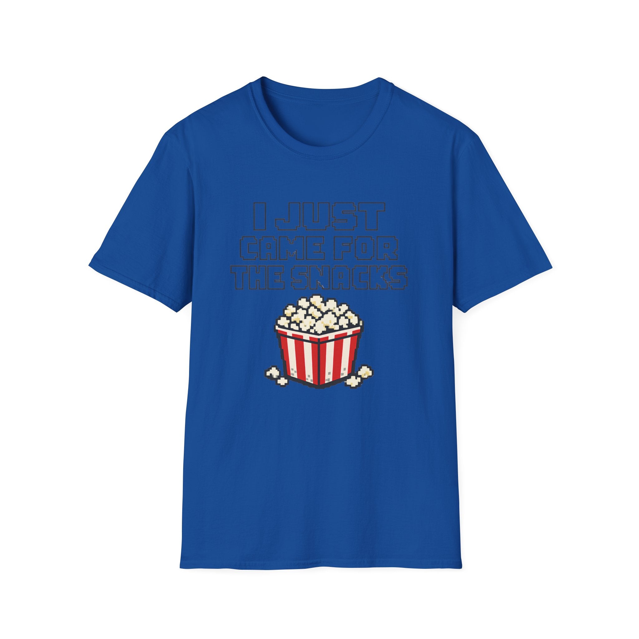Retro Pixel "I Just Came For The Snacks" Popcorn T-Shirt