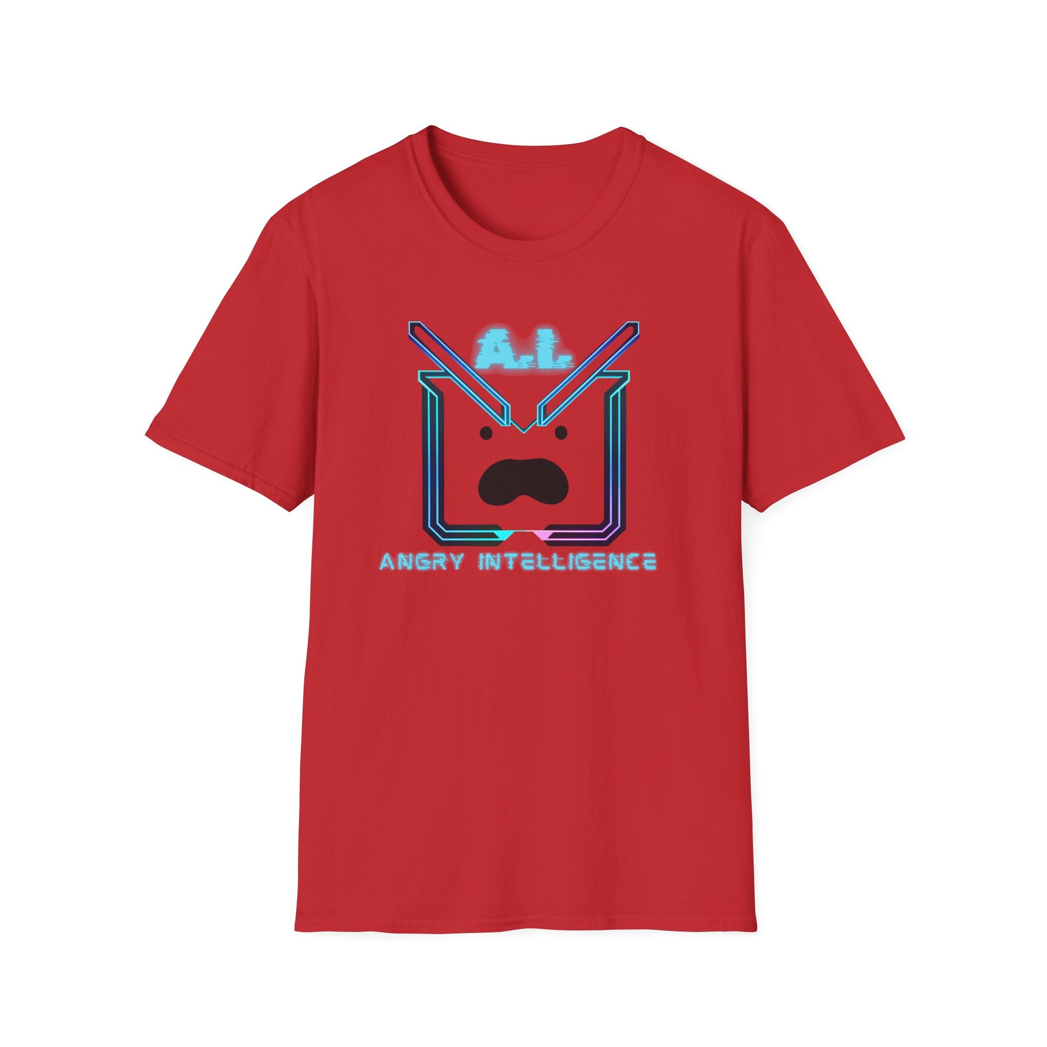 A.I. Angry Intelligence T-Shirt - Retro Neon Tech Graphic Tee