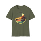 Fantasy Castle in Crystal Ball T-Shirt - Glass Orb Sunset Illustration