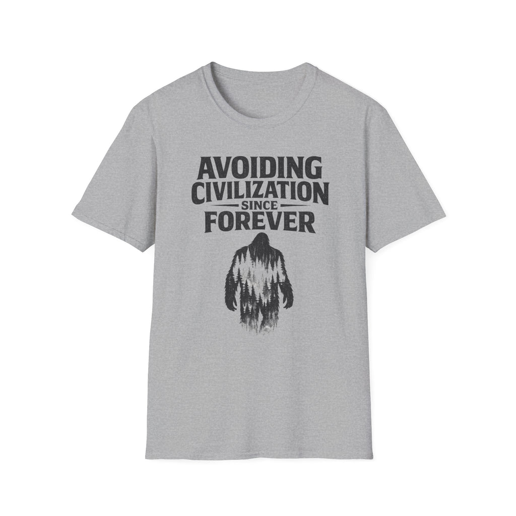 Avoiding Civilization Since Forever T-Shirt — Bigfoot Graphic