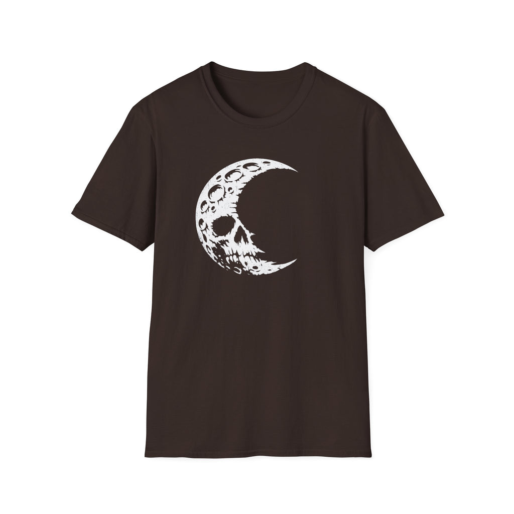 Crescent Skull Moon T-Shirt - Gothic Lunar Graphic Tee