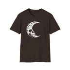 Crescent Skull Moon T-Shirt - Gothic Lunar Graphic Tee
