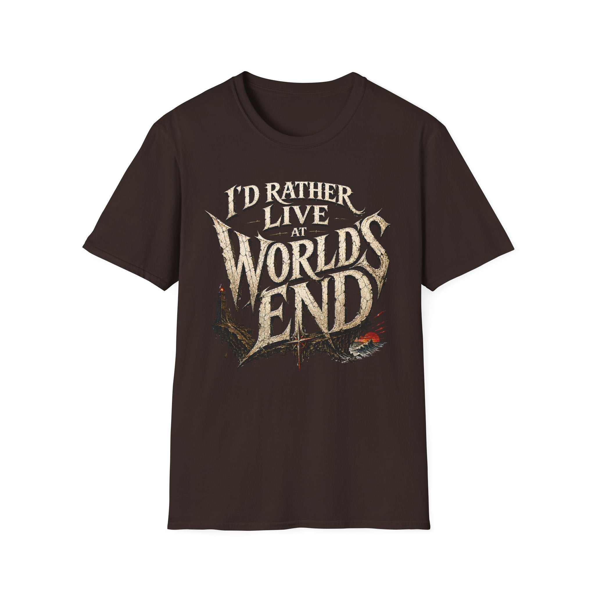 I'd Rather Live at World's End T-Shirt - Fantasy Adventure Graphic Tee