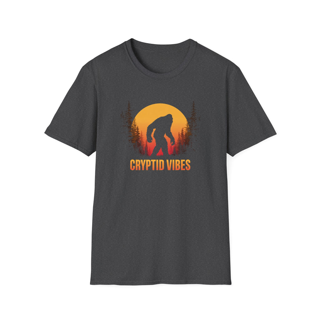 Cryptid Vibes T-Shirt — Bigfoot Sunset Graphic Tee