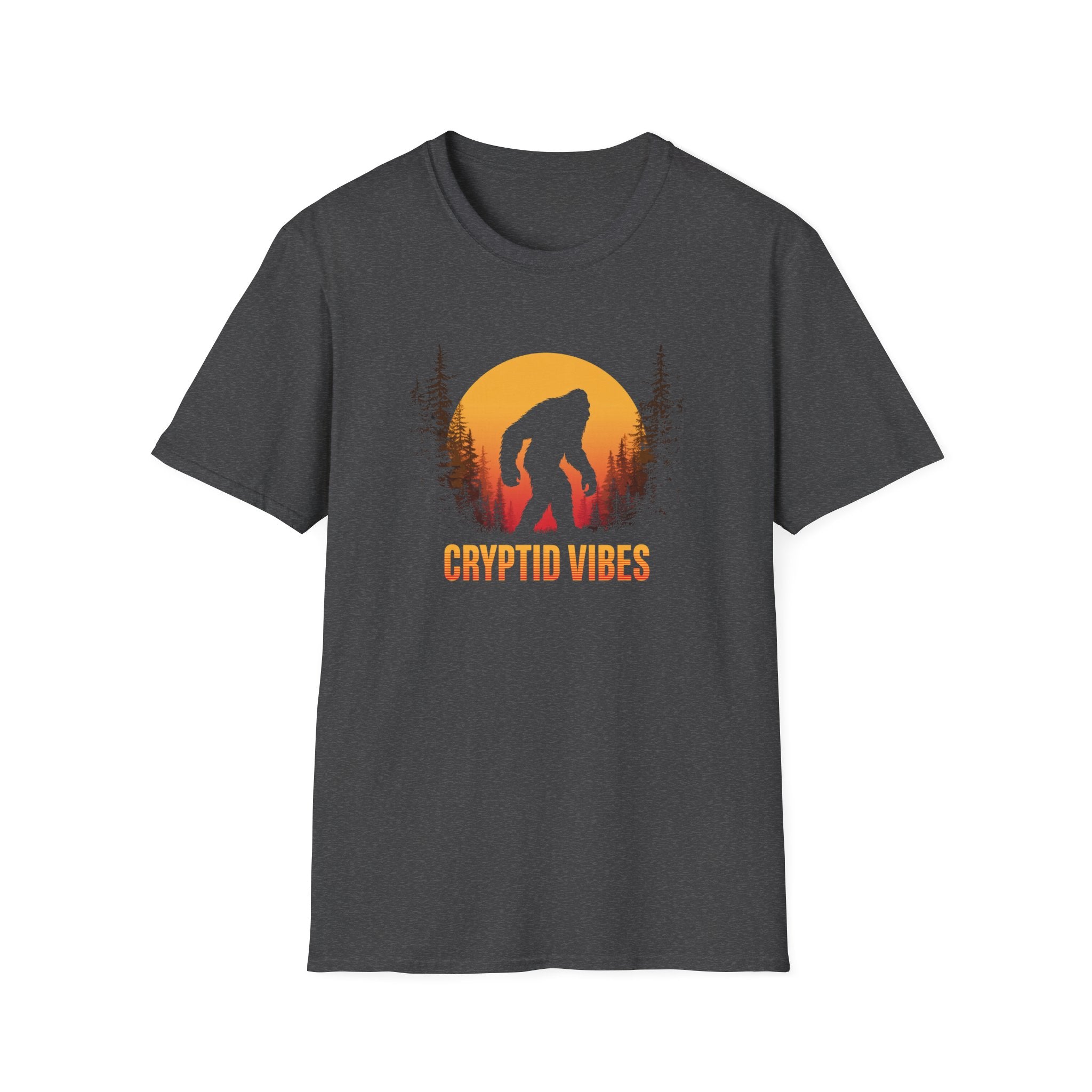 Cryptid Vibes T-Shirt — Bigfoot Sunset Graphic Tee
