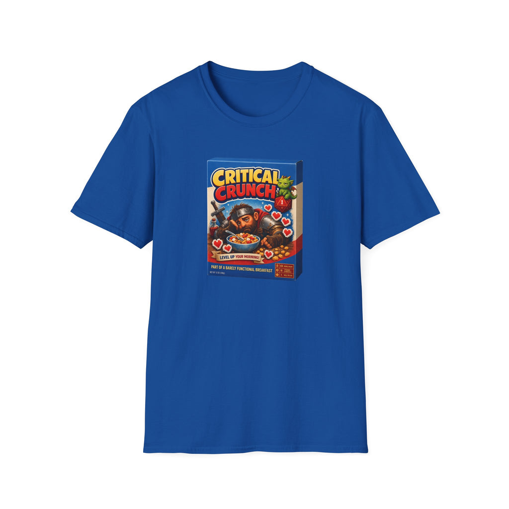 Critical Crunch Cereal T-Shirt — Retro Gaming Breakfast Tee