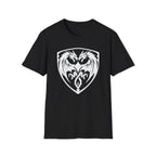 Double Dragon Shield T-Shirt - Stylized Graphic Tee