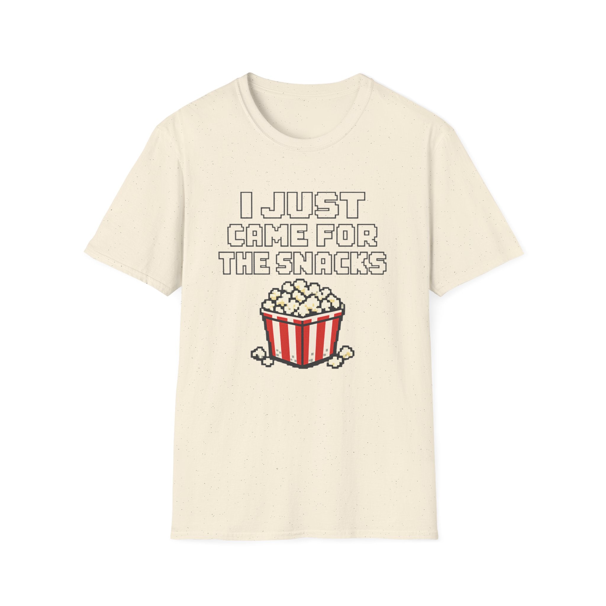 Retro Pixel "I Just Came For The Snacks" Popcorn T-Shirt