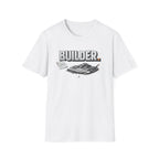Builder T-Shirt — Architectural Blueprint & Construction Crew Tee