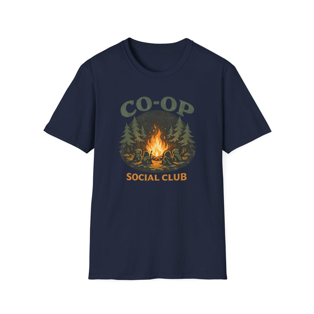 Co-Op Social Club T-Shirt – Campfire Forest Graphic Tee