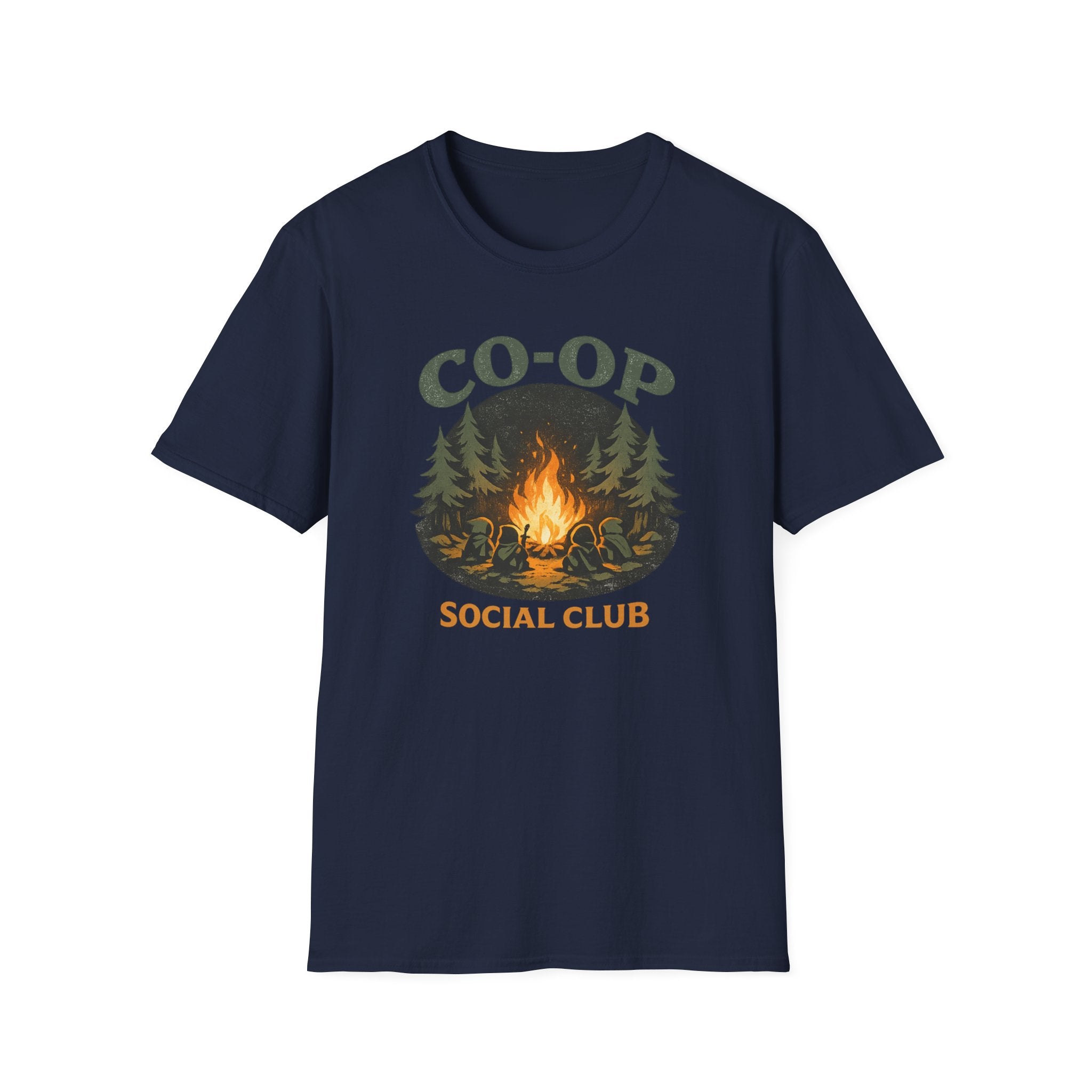 Co-Op Social Club T-Shirt – Campfire Forest Graphic Tee