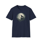 'Stay Wild' Wolf Howling at Moon T‑Shirt - Wilderness Moonlight Graphic Tee