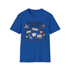 "Bad Omens Ahead" Graphic T-Shirt (humorous warning sign design)