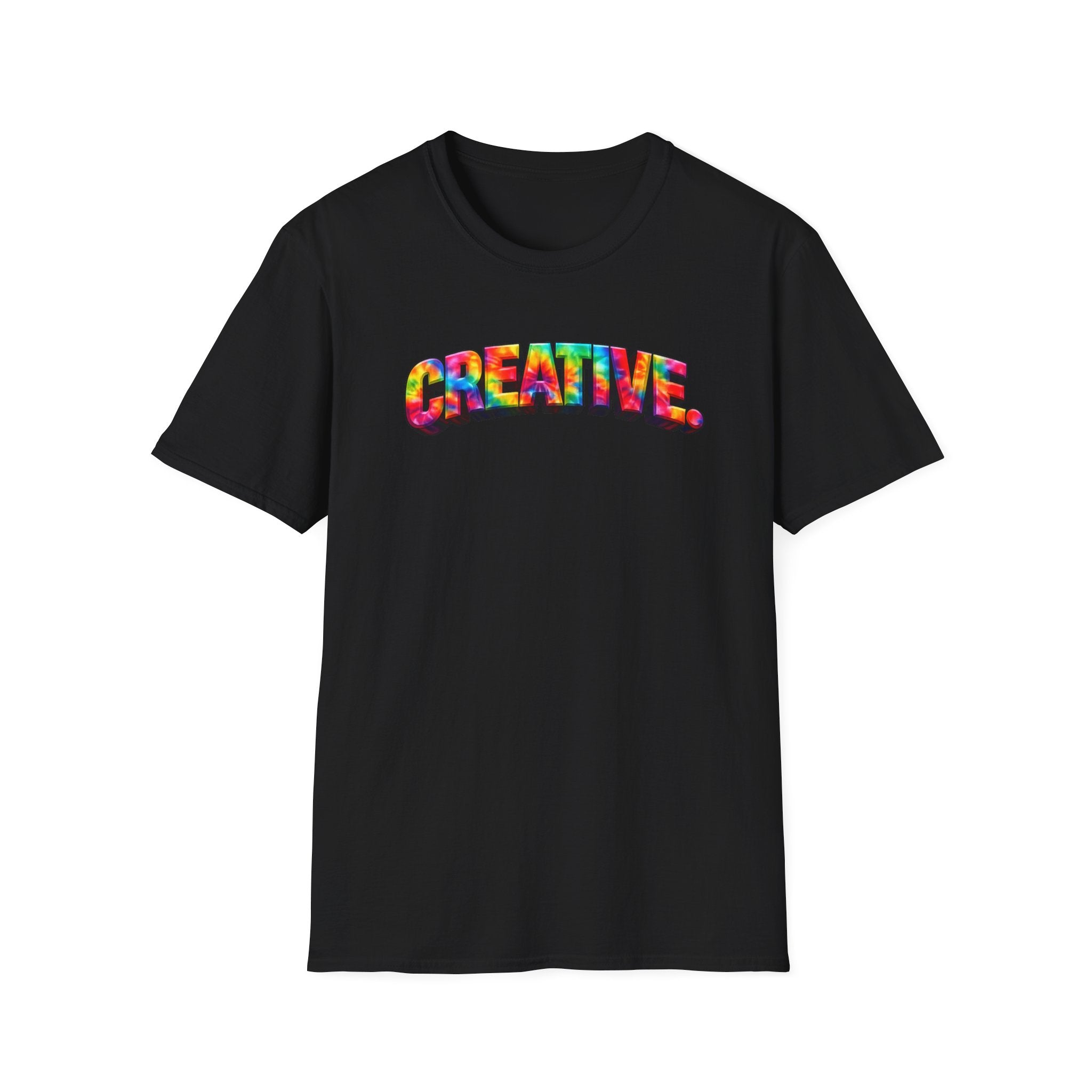 Creative Tie-Dye T-Shirt — Bold Rainbow Graphic Tee