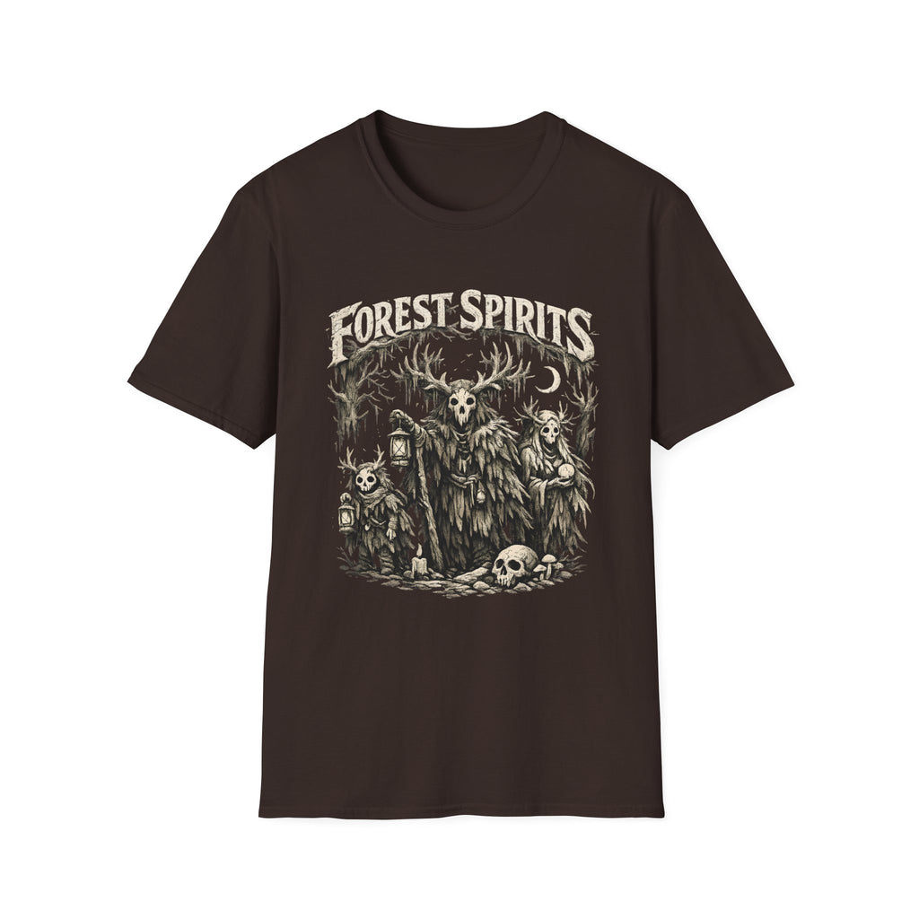 Forest Spirits T-Shirt - Cryptid Woodland Skull Graphic Tee