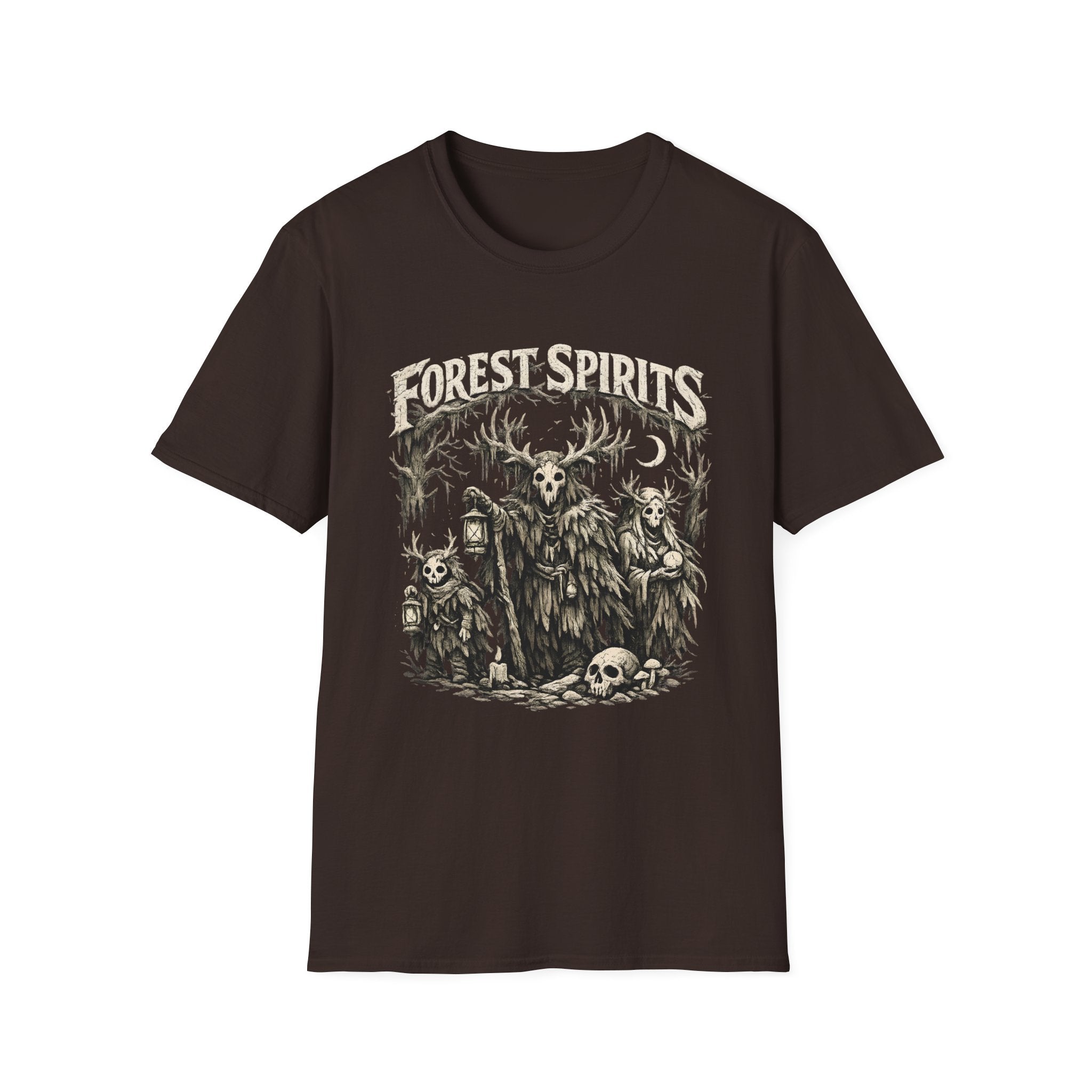 Forest Spirits T-Shirt - Cryptid Woodland Skull Graphic Tee