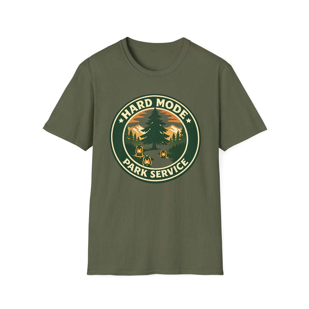 "Hard Mode Park Service" T-Shirt - Bold Graphic Tee