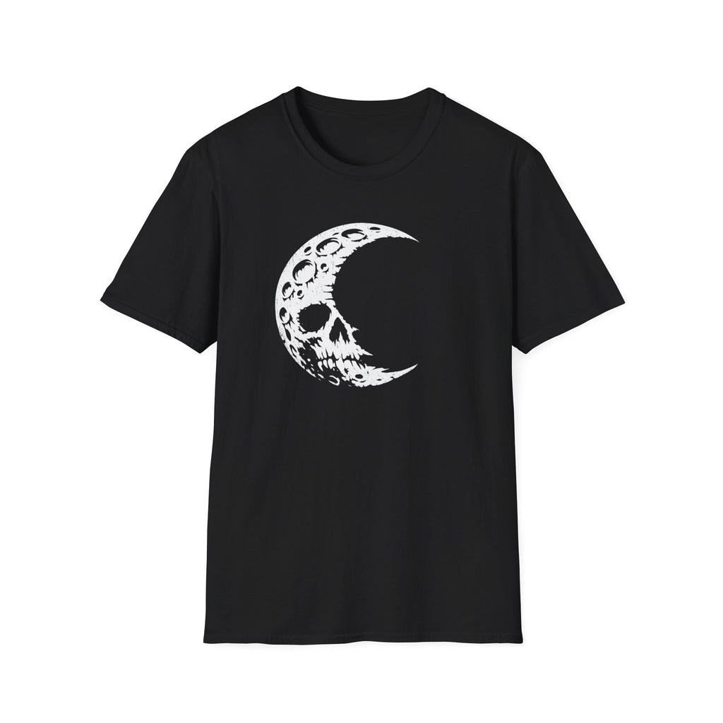Crescent Skull Moon T-Shirt - Gothic Lunar Graphic Tee