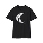 Crescent Skull Moon T-Shirt - Gothic Lunar Graphic Tee