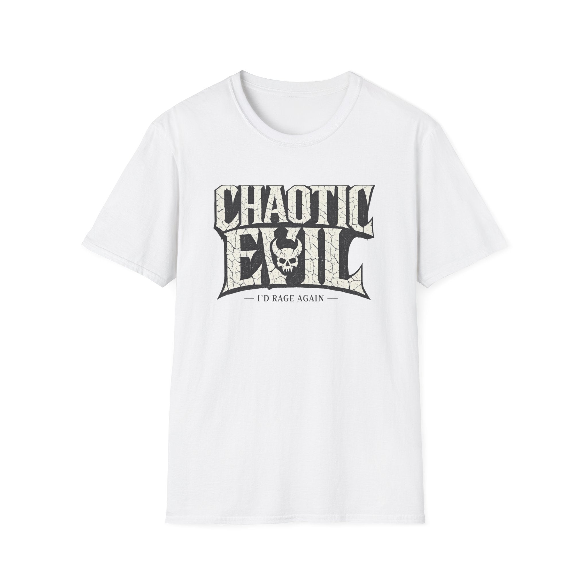 Chaotic Evil Skull T-Shirt - D&D Inspired Gothic Roleplay Tee