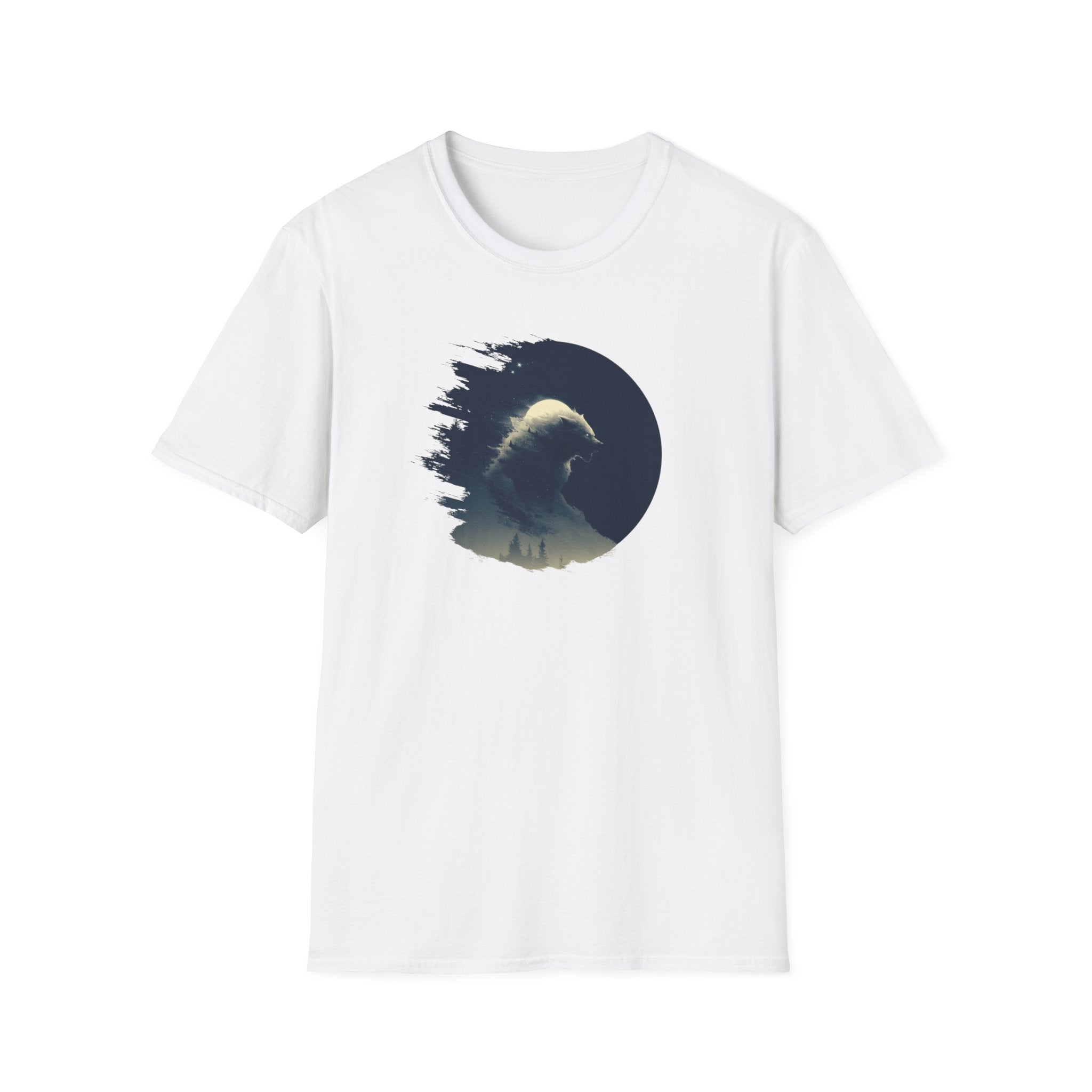 Werewolf Ripped Graphic T-Shirt — Minimalist Howling Tee