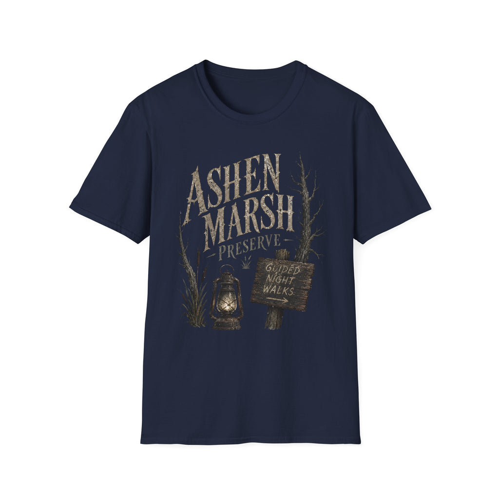 Ashen Marsh Preserve T-Shirt - Rustic Swamp Tour Tee