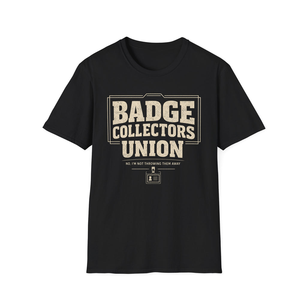 Badge Collectors Union T-Shirt - Vintage Convention Badge Collector Tee