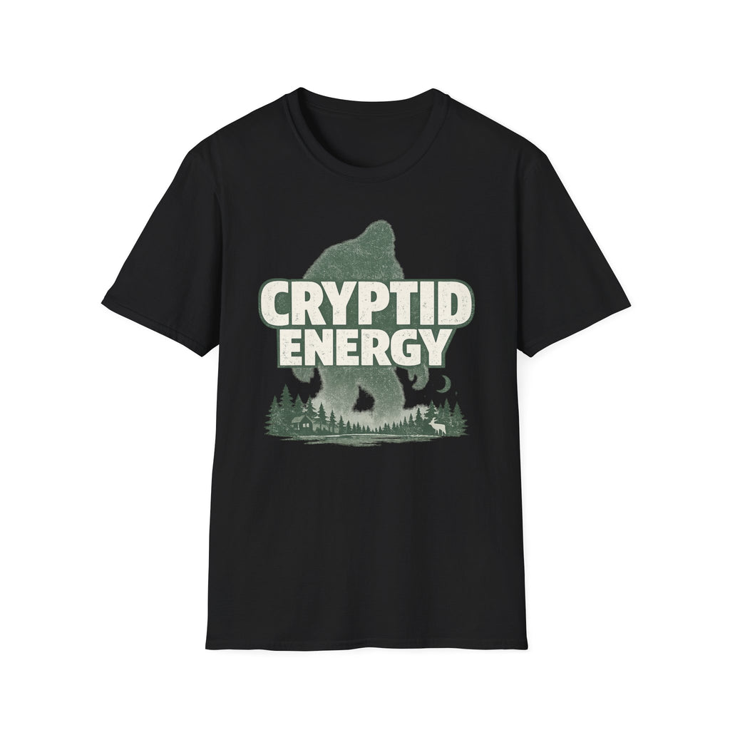 Cryptid Energy Bigfoot Forest Graphic T-Shirt