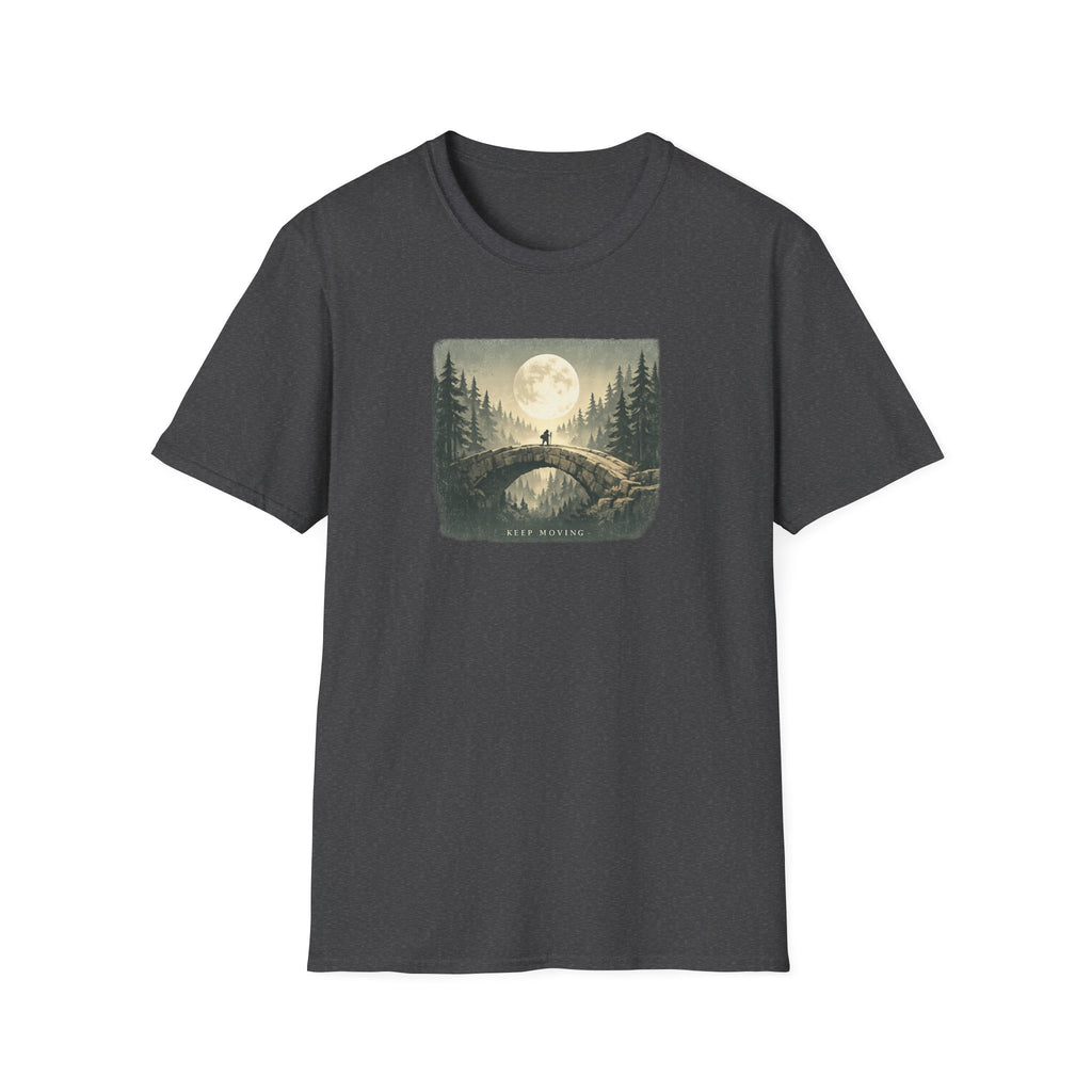 'Keep Moving' Moonlit Forest Bridge T-Shirt