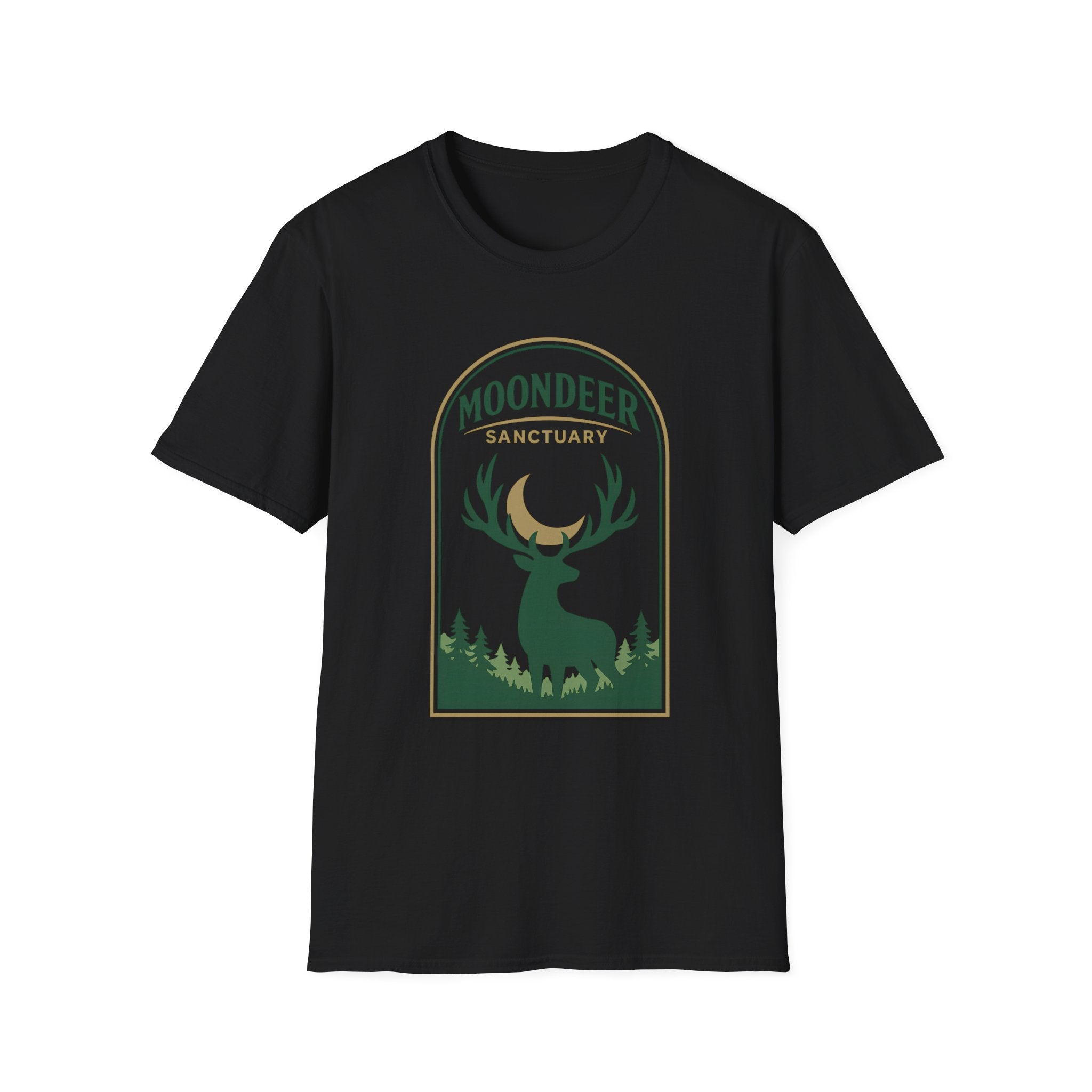 Moondeer Sanctuary T-Shirt - Nature Deer Graphic Tee