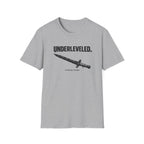 Underleveled T-Shirt - 'Underleveled.' Sword Graphic & 'Attempting It Anyway' Gamer Tee