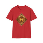 Glowing Lantern T-Shirt — Vintage Stone Diamond Pattern Tee