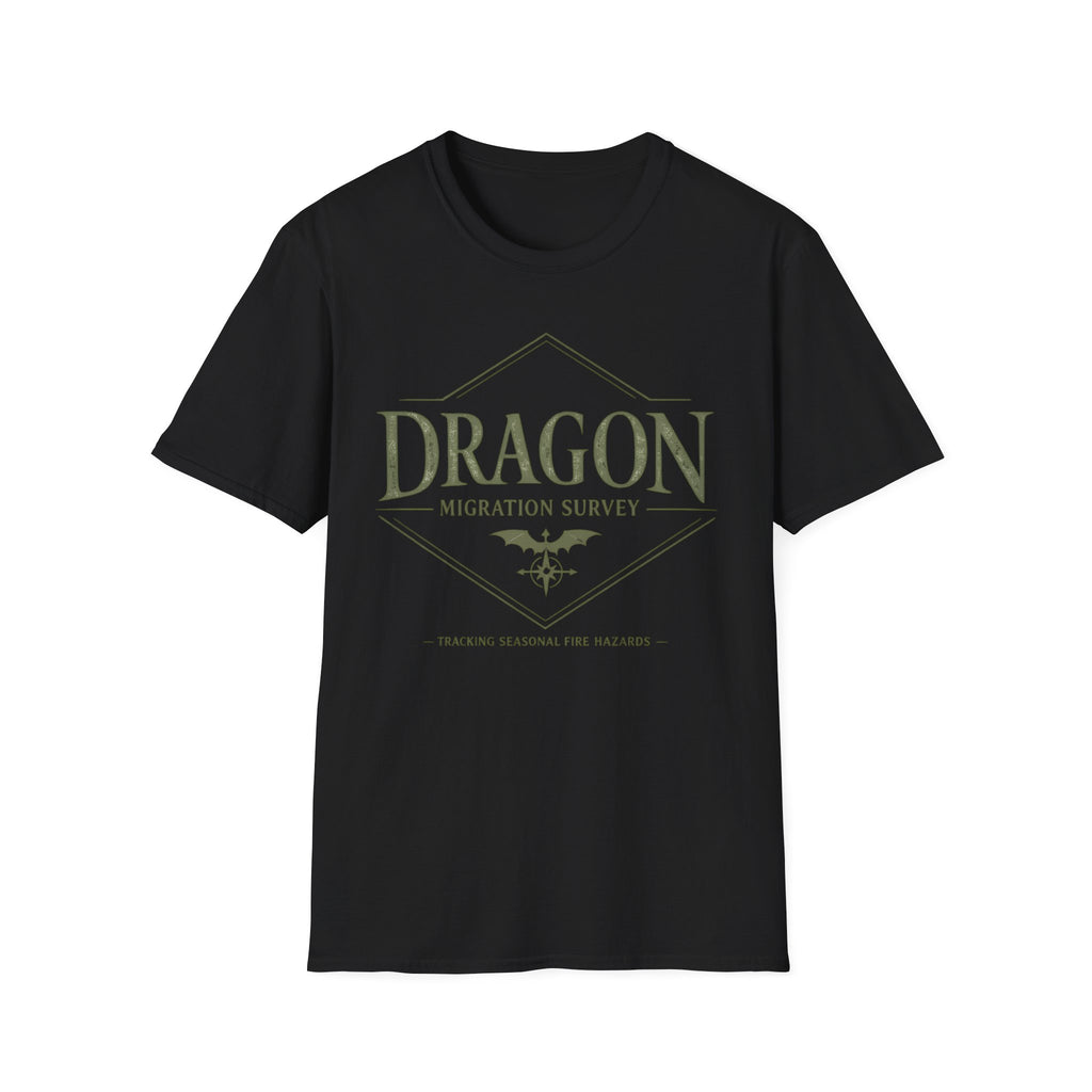 Dragon Migration Survey T-Shirt — Fantasy Nature Exploration Tee