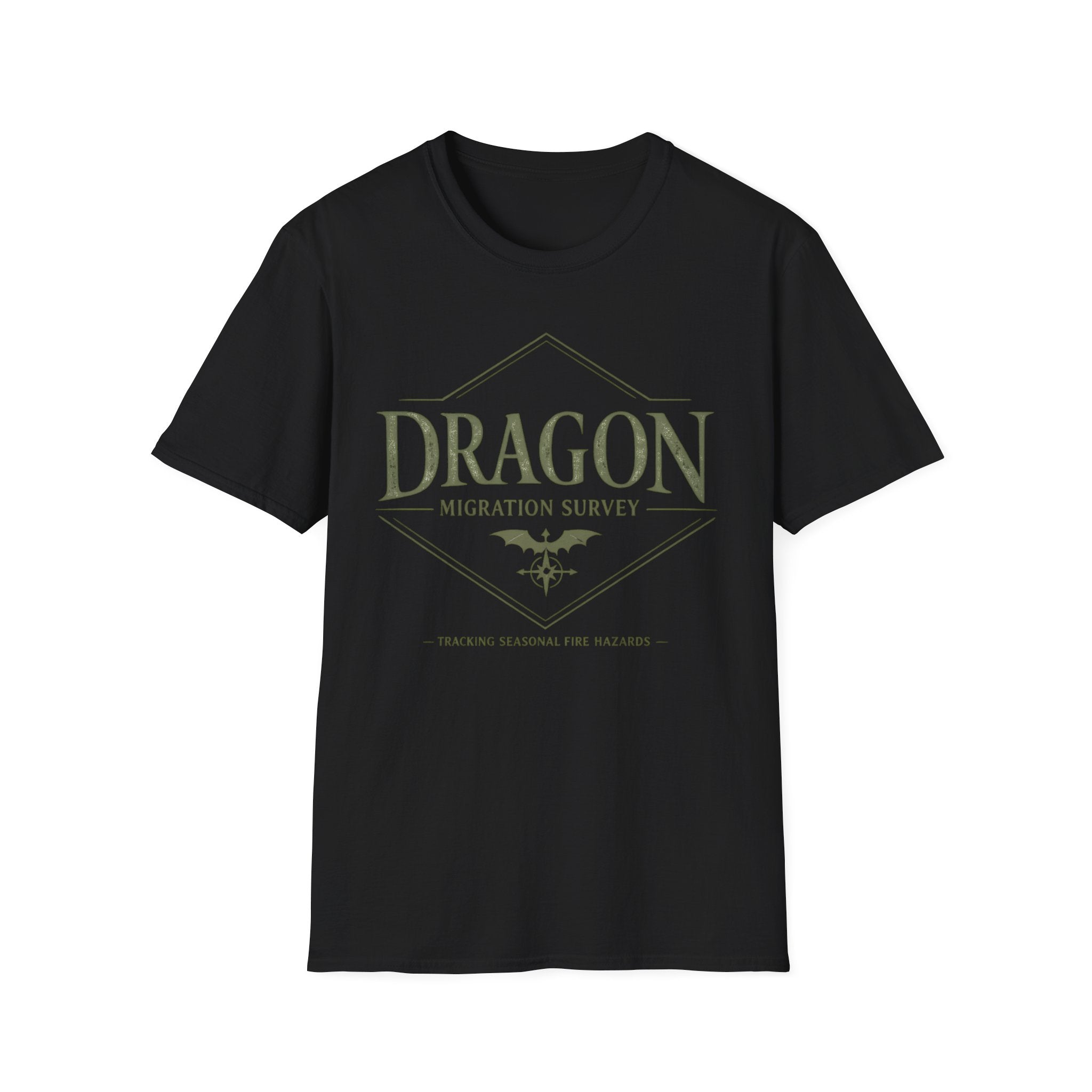 Dragon Migration Survey T-Shirt — Fantasy Nature Exploration Tee
