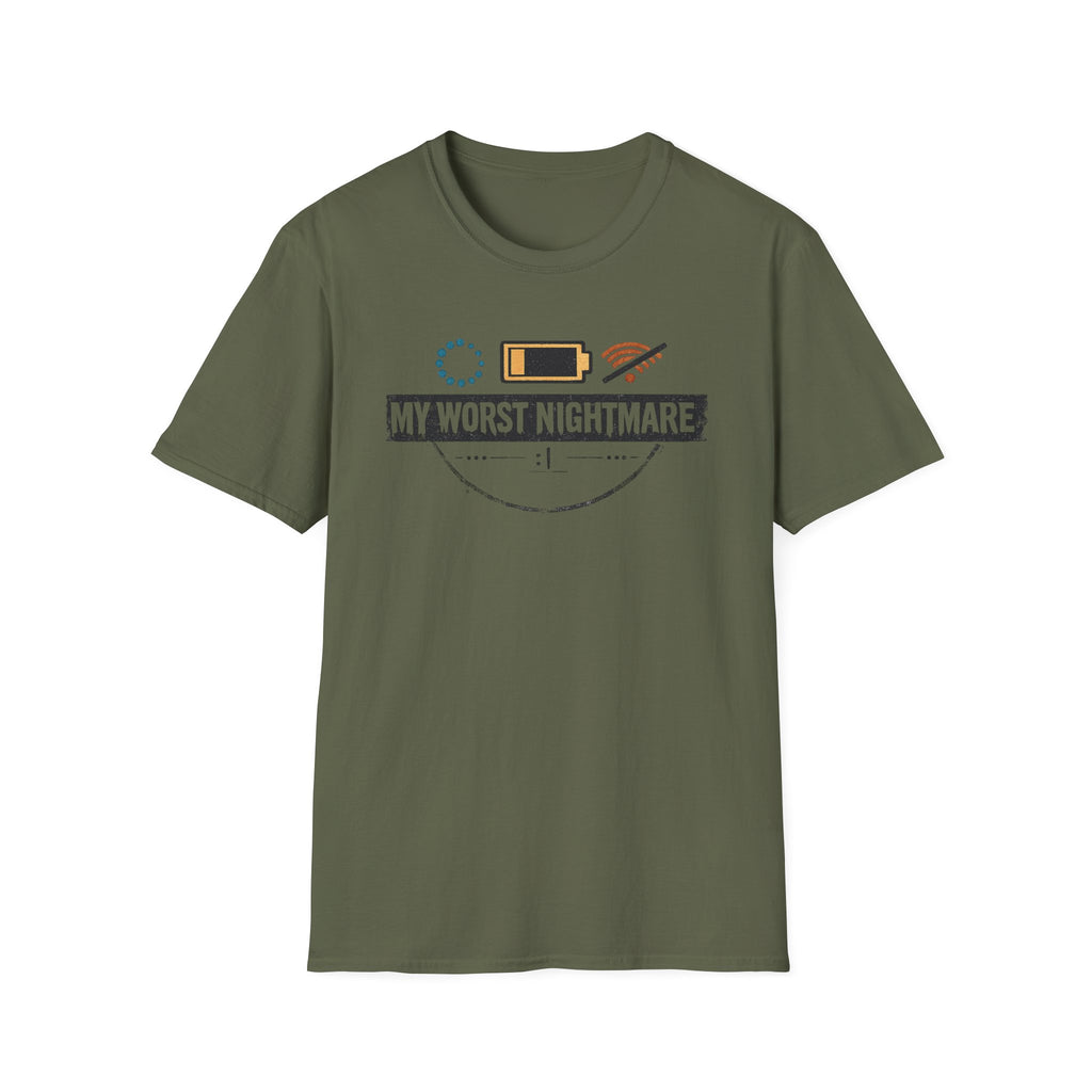 “My Worst Nightmare” T-Shirt - Low Battery & No Signal Graphic Tee