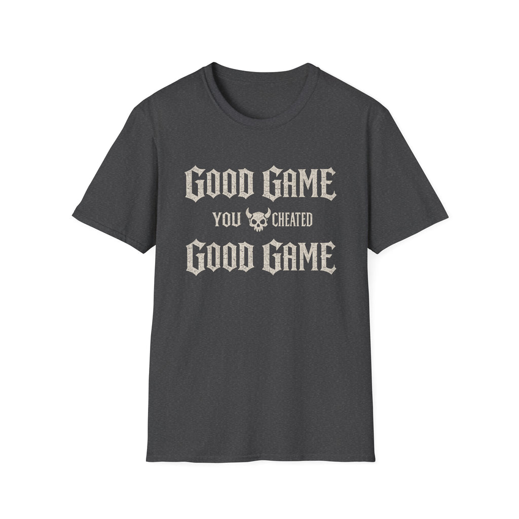 Good Game You Cheated T-Shirt - Funny Gamer Skull Retro Tee