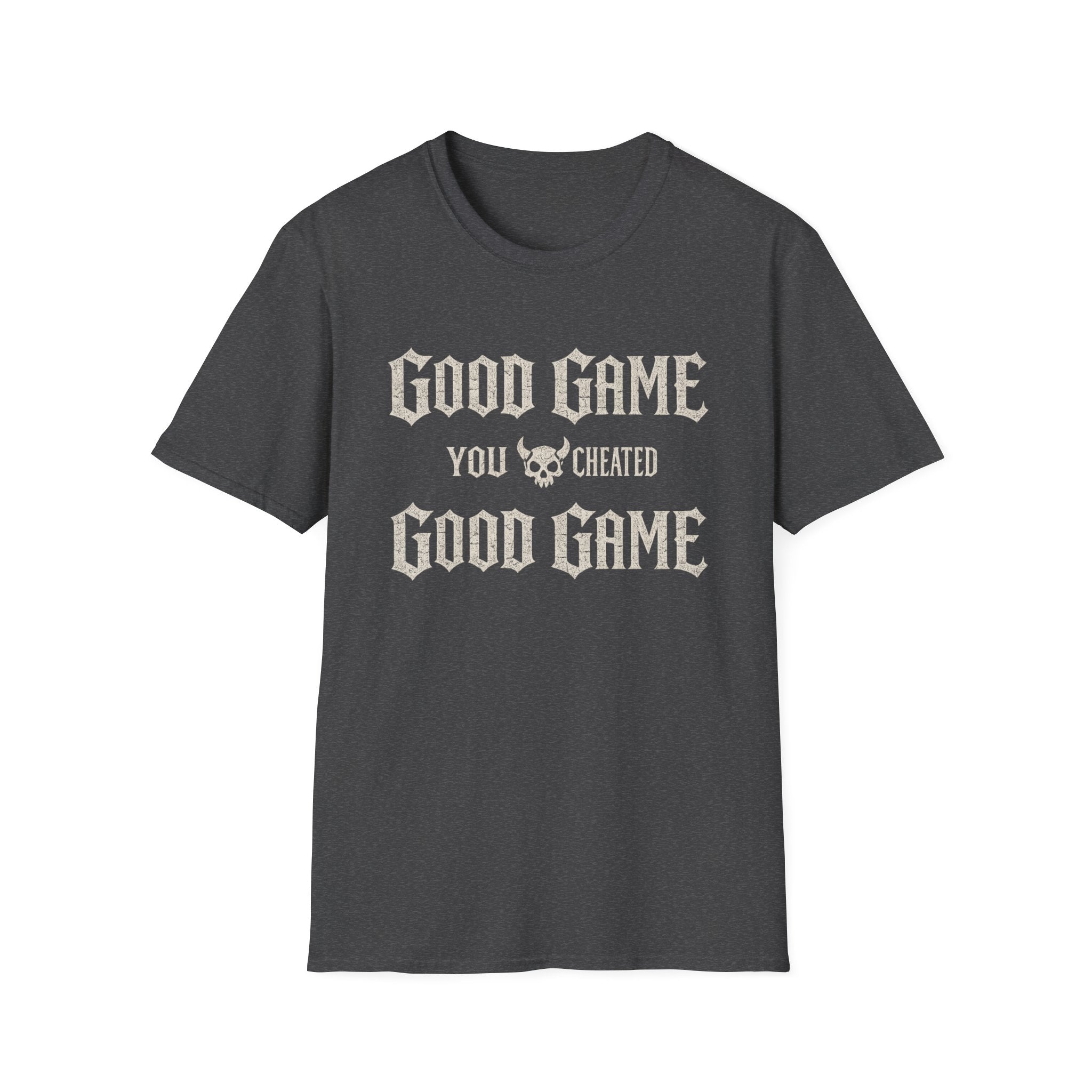 Good Game You Cheated T-Shirt - Funny Gamer Skull Retro Tee