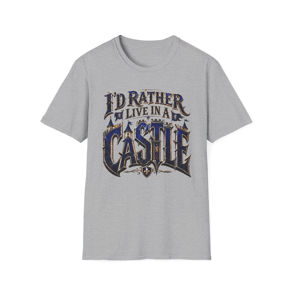 I'd Rather Live In A Castle T-Shirt - Vintage Fantasy Castle Graphic Tee