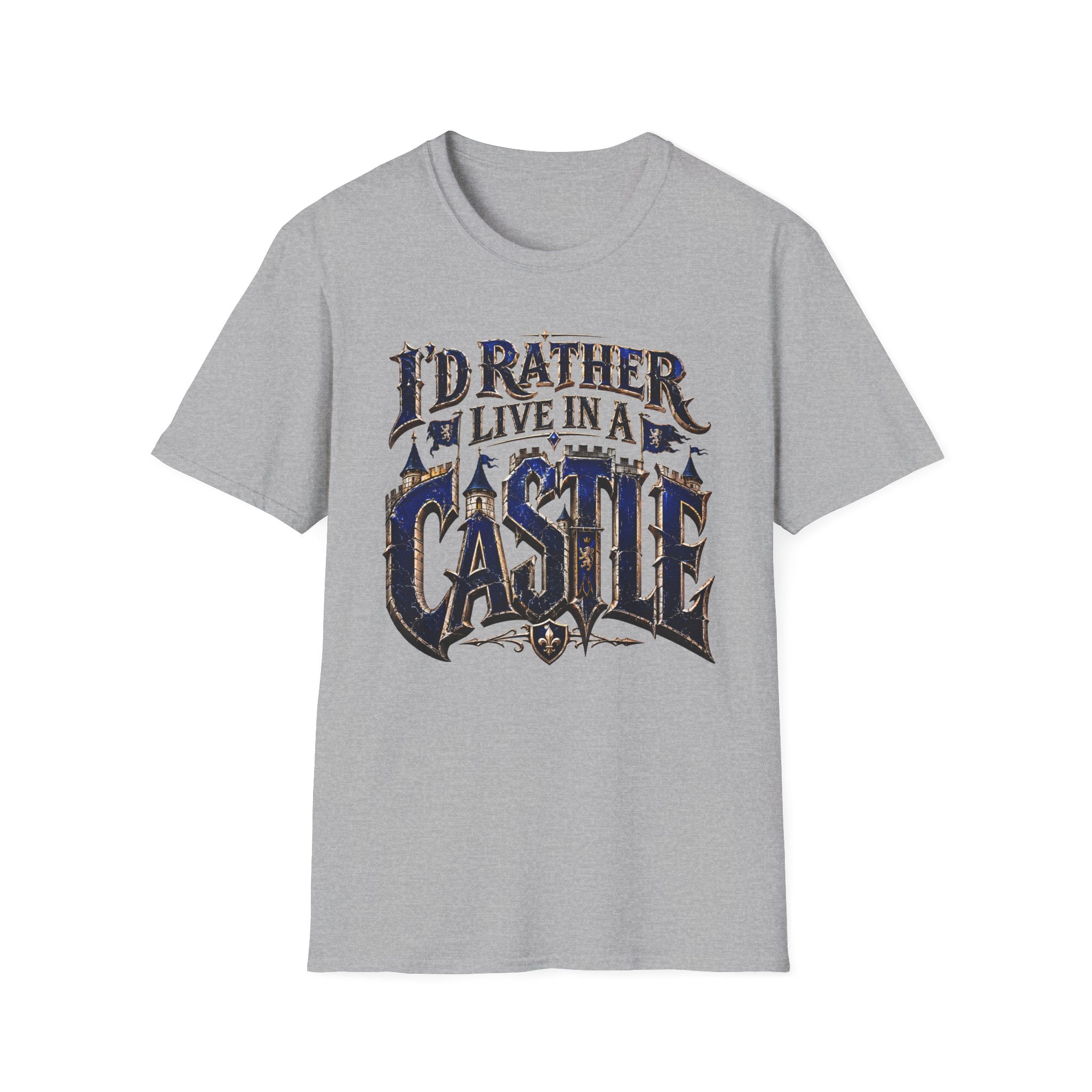 I'd Rather Live In A Castle T-Shirt - Vintage Fantasy Castle Graphic Tee