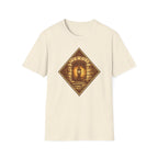 Glowing Lantern T-Shirt — Vintage Stone Diamond Pattern Tee