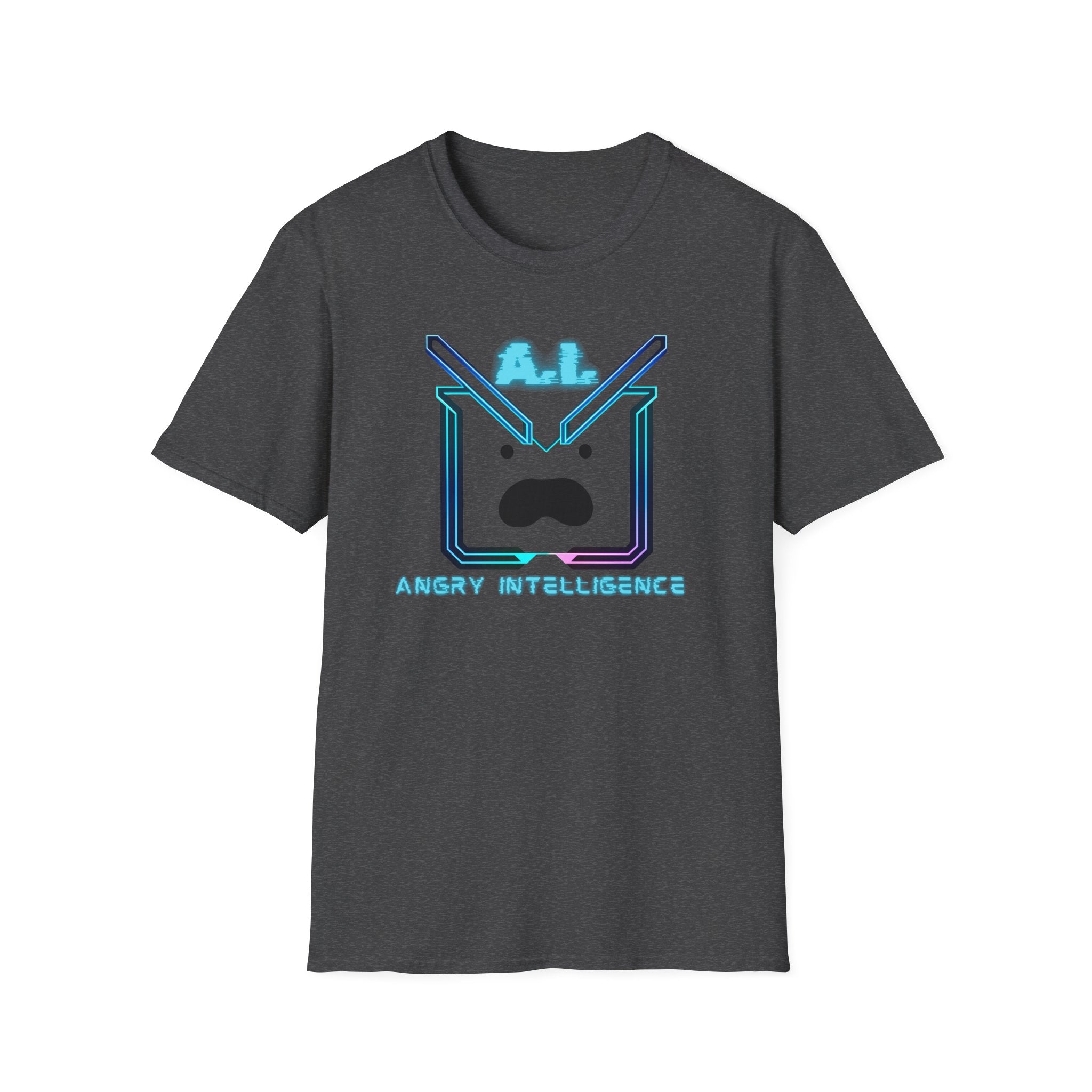 A.I. Angry Intelligence T-Shirt - Retro Neon Tech Graphic Tee