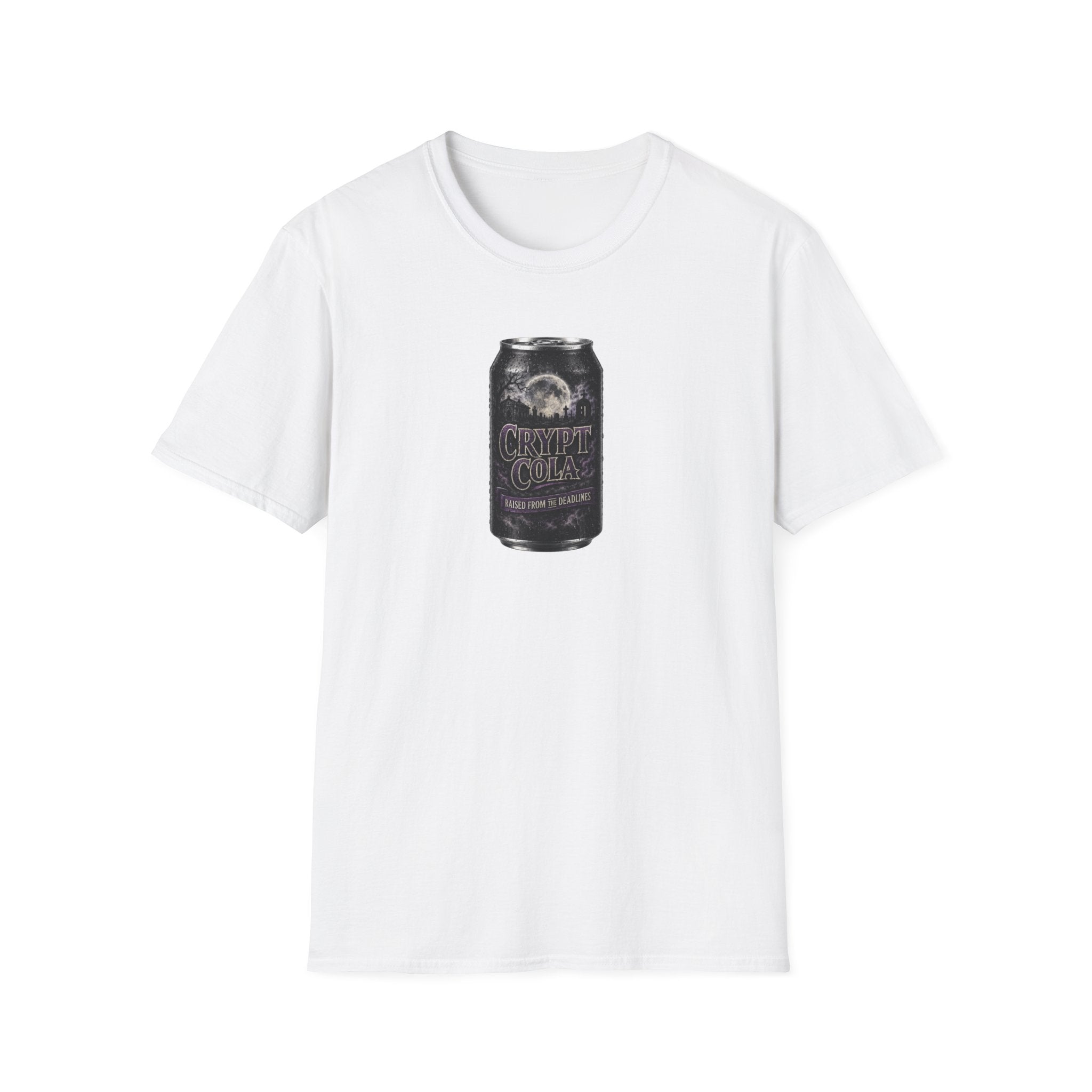 Crypt Cola T-Shirt — Retro Gothic Soda Can Tee