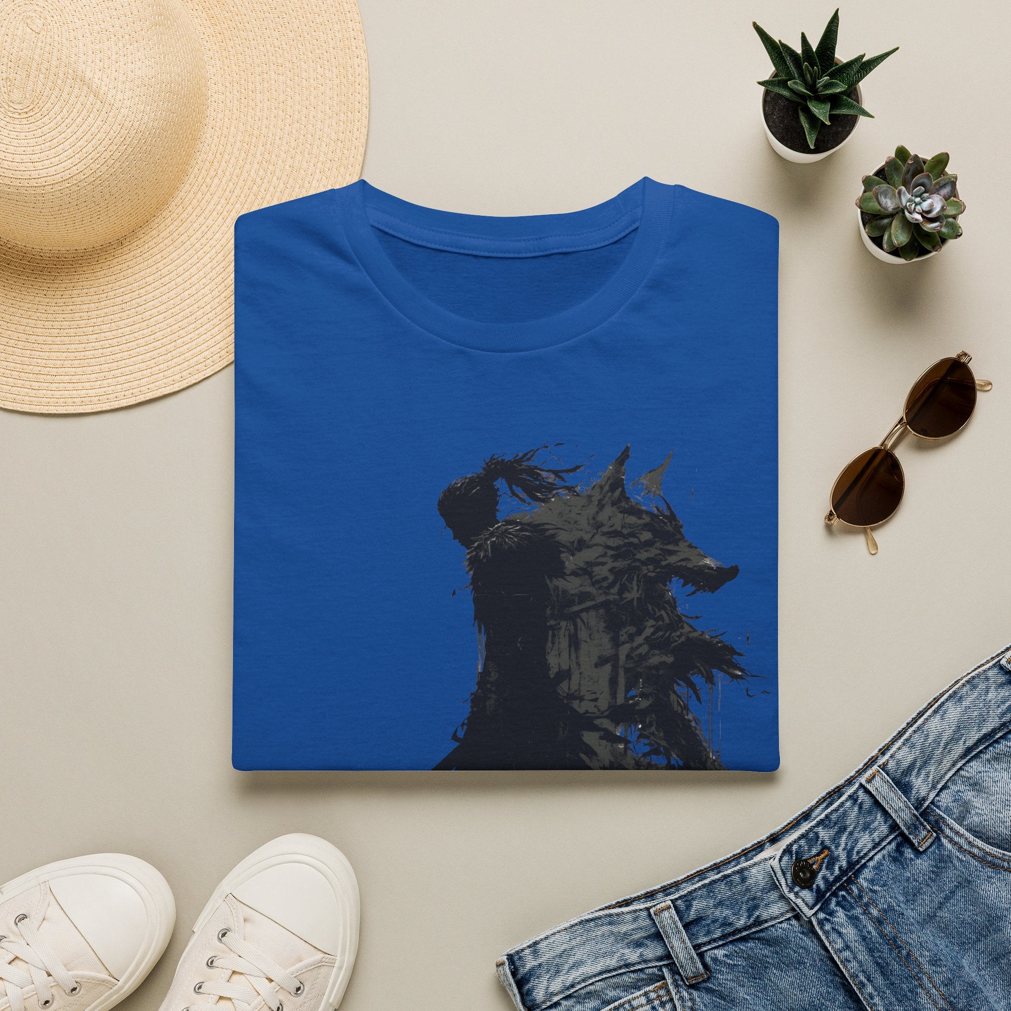 Shape Shifter Silhouette T-Shirt - Dark Ink Wolf Wilderness Graphic Tee